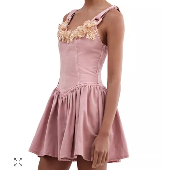 NEW Patbo Denim Mini Dress - Picture 5 of 13